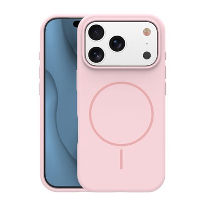 Puzdro Silicone Thin Mag pre iPhone 17 Pro Max 6,9" / 18 Pro Max 6,9" svetloružová