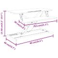 VidaXL Nastaviteľný pracovný stôl 90x40x(13-50) cm oceľ a sprac. drevo