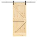 vidaXL Posuvné dvere NARVIK 85 x 210 cm (213,5 cm) Prírodná a čierna