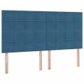 vidaXL Postel s úložným prostorem a matrací Tmavomodrá 180 x 200 cm