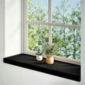 vidaXL Okenný parapet 2 ks hnedočierná 80x30x2 cm dubový masív