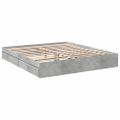 vidaXL Posteľný rám so zásuvkami betónový 200x200 cm kompozitné drevo