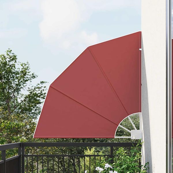 vidaXL Záclona na balkónové súkromie 115 x 115 cm Polyester Tehlová