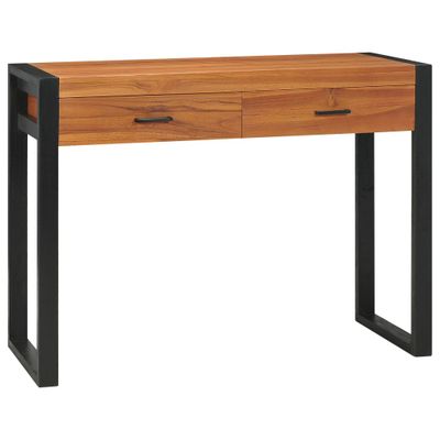 vidaXL Písací stôl s 2 zásuvkami 100x40x75 cm, tíkové drevo