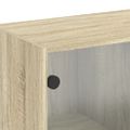 vidaXL Bočná skrinka so sklenenými dvierkami dub sonoma 68x37x68,5 cm