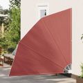 vidaXL Skladacia bočná markíza na balkón, tehlová 210x210 cm
