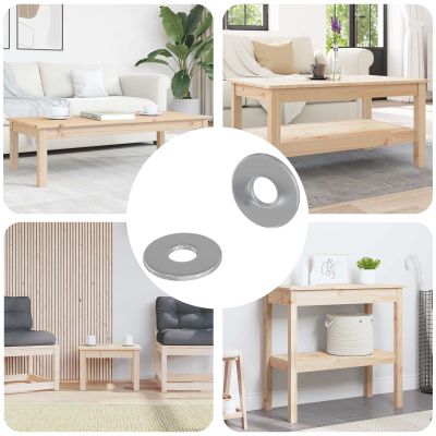 vidaXL Podložky 2 pcs Strieborná 12 x 12 x 1,2 cm Železo