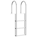 vidaXL Veľmi jednoduchý 3-stupňový rebrík na mólo 45 x 11,5 x 134 cm