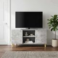 vidaXL TV skrinka 102 x 34,5 x 50 cm Betónovo sivá Kompozitné drevo