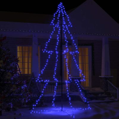 vidaXL Vianočný stromček, kužeľ, 360 LED, dovnútra aj von 143x250 cm