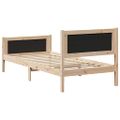 vidaXL Rám postele Sivohnedá 90 x 190 cm Masívne borovicové drevo