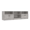 vidaXL TV stolík betónový sivý 150x33,5x45 cm spracované drevo