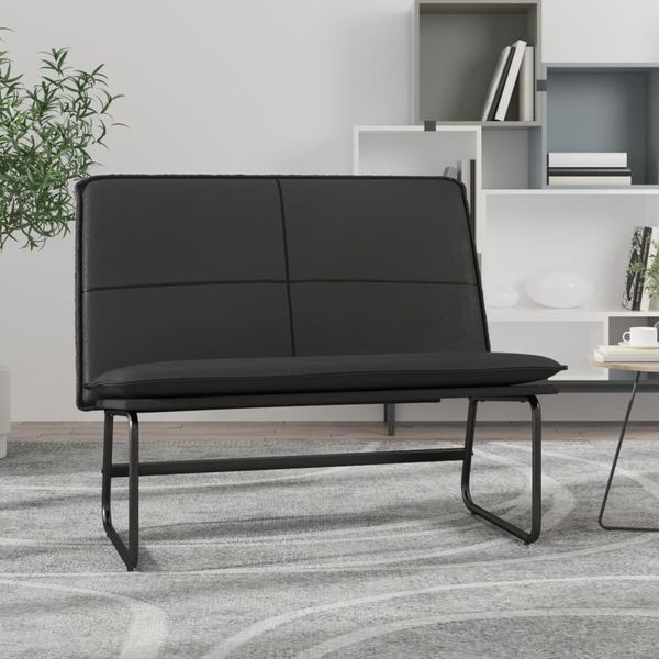 vidaXL Lavička čierna 100x75x76 cm umelá koža