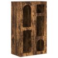 vidaXL Servírovacia skriňa ELST Dymová dub 59 x 35 x 100,5 cm