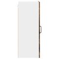 vidaXL Nástenný sklenený kabinet PORTO Dymová dub 40 x 31 x 80 cm