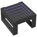 vidaXL Konferenčný stolík s nekonečnými LED čierny 50x53x30 cm
