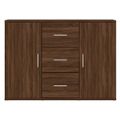 vidaXL Komoda hnedý dub 91x29,5x65 cm spracované drevo
