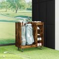 vidaXL Golfová skriňa s kolesom Dymová dub 90 x 45 x 98 cm