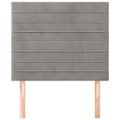 vidaXL Čelo postele svetlosivé 80x5x118/128 cm zamatové