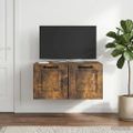 vidaXL Nástenná TV skrinka Nástenný Dymový dub 59,5 x 41 x 30 cm