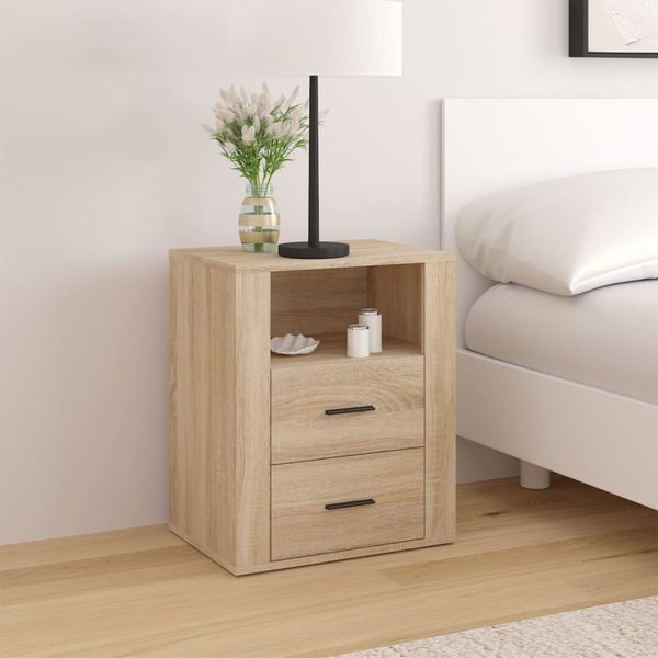 vidaXL Nočný stolík dub sonoma 50x36x60 cm spracované drevo