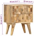 vidaXL Nočný stolík 40x30x50 cm mangovníkový masív