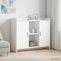 vidaXL Servírovacia skriňa Biela 98,5 x 33 x 80 cm Kompozitné drevo