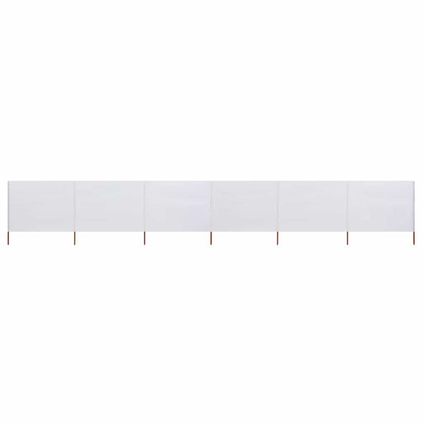 vidaXL 6-panelová zábrana proti vetru látková 600x120 cm piesková a biela