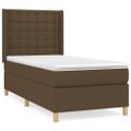 vidaXL Boxspring posteľ s matracom tmavohnedá 90x190 cm látka