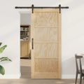 vidaXL Posuvné dvere ORKDAL 86 x 198,5 cm Borovicový masív Prírodná