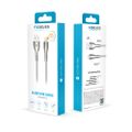 Forever Sleek kábel USB - Lightning 1,0 m 2,4A biely