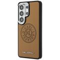 Puzdro Karl Lagerfeld Perforated KL MagSafe pre Samsung Galaxy S26 Ultra hnedá