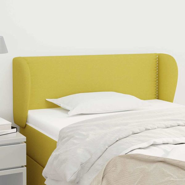 vidaXL Čelo postele so záhybmi zelený 83x23x78/88 cm látka
