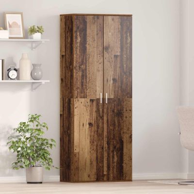 vidaXL Highboard Staré drevo 70 x 33.5 x 180 cm Kompozitné drevo
