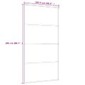 vidaXL Posuvné dvere ESG sklo a hliník 102,5x205 cm biele