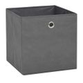 vidaXL Úložné boxy, 10 ks, netkaná textília, 32x32x32 cm, sivé