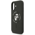 Obal Karl Lagerfeld Silicone Karl&Choupette Ring MagSafe pre iPhone 17 čierny