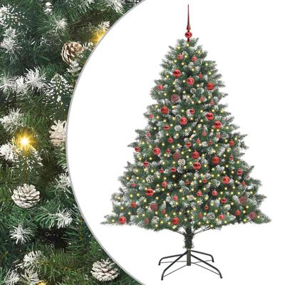 vidaXL Umelý vianočný stromček Zelená 180 cm PVC, plast a oceľ