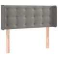 vidaXL Čelo postele so záhybmi bledosivé 103x16x78/88 cm zamat