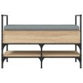 vidaXL Lavička na topánky dub sonoma 85,5x42x57,5 cm kompozitné drevo
