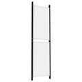 vidaXL 4-panelový paraván biely 200x180 cm látka