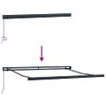 vidaXL Sklopná markíza Zelená a biela 350 x 250 cm Plátno a hliník