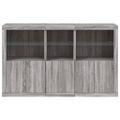vidaXL Komoda s LED svetlami sivá sonoma 162x37x100 cm