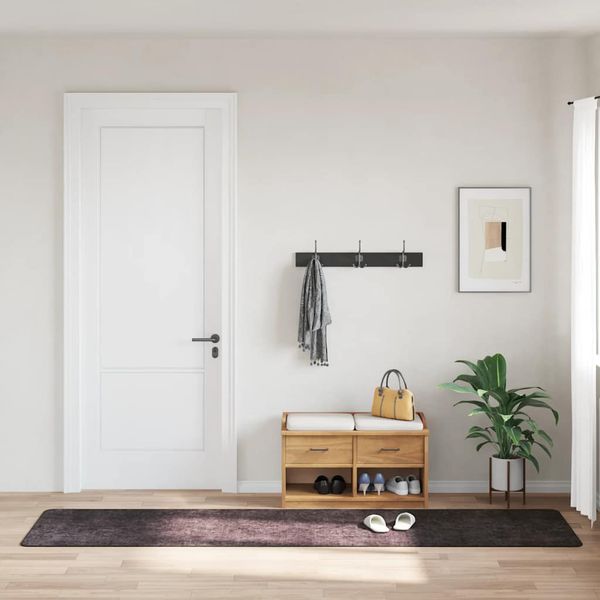 vidaXL Prateľný koberec 80x300 cm antracitový