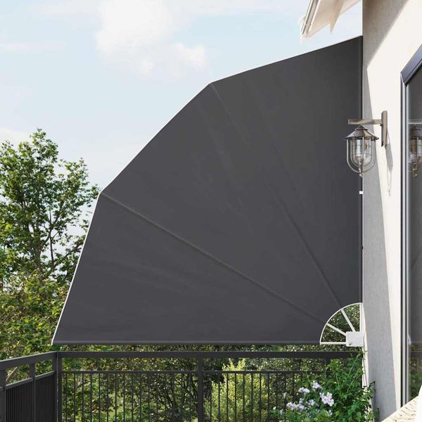 vidaXL Záclona na balkónové súkromie 210 x 210 cm Polyester Čierna