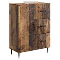 vidaXL Servírovacia skriňa so zásuvkou Staré drevo 66 x 34,5 x 89,5 cm