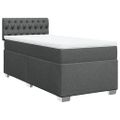 vidaXL Boxspring posteľ s matracom tmavosivá 90x200 cm látka