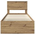 vidaXL Rám postele Remeselnícky dub 90 x 190 cm Kompozitné drevo