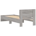 vidaXL Posteľný rám s čelom sivý sonoma 75x190 cm kompozitné drevo