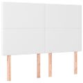 vidaXL Boxspring posteľ s matracom a LED biela 140x200 cm umelá koža
